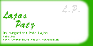 lajos patz business card